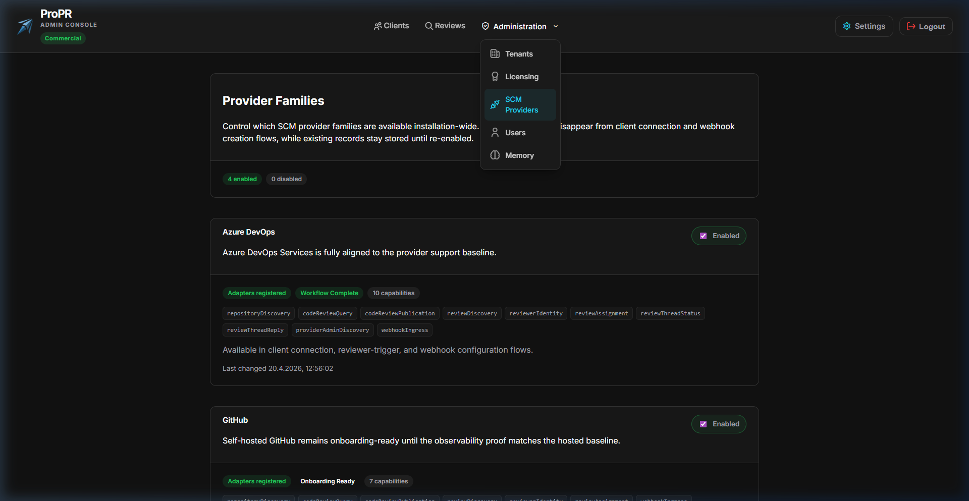 Granular SCM Comment Posting Controls